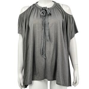 Deletta Anthropologie Top Womens XS Small Tulay Open Shoulder Oversized Flowy